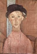 Amedeo Modigliani Madchen mit Hut USA oil painting artist